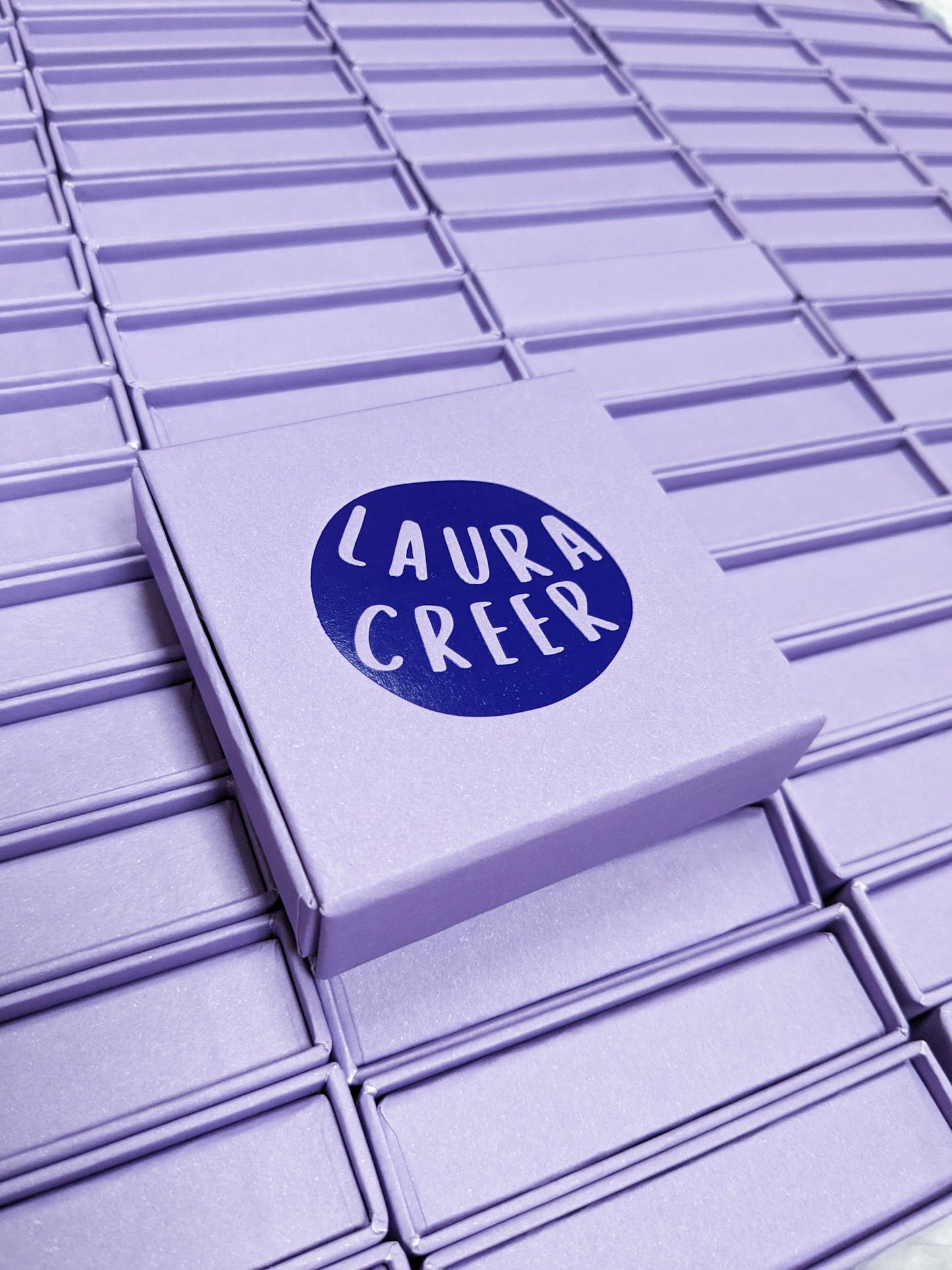 Silver + Blue Porcelain Sandcast Round Stud Earrings