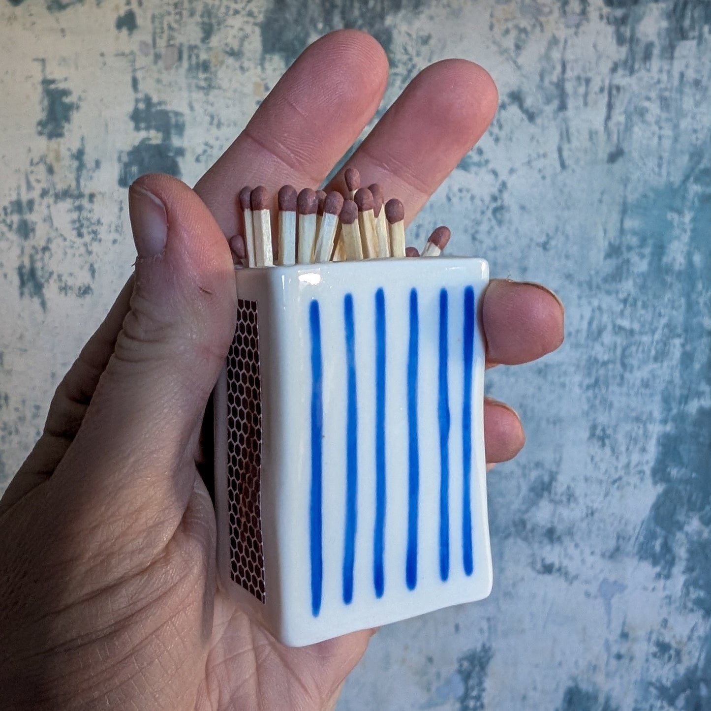 Porcelain Matchbox + Tealight Candle Holder Gift Box